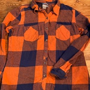Blue and Orang Womens Flannel.